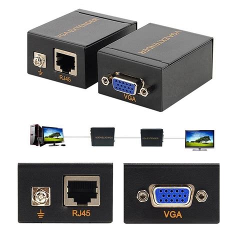 Extender Vga A Trav S De Cable Utp Rj Cat M