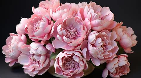 Premium AI Image | Beautiful bouquet of pink peonies