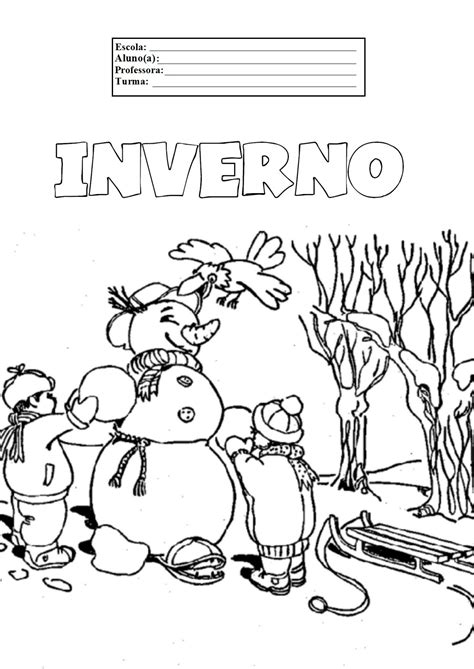 Aprendendo A Tia Debora Desenhos Para Colorir Inverno