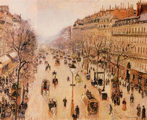 Boulevard Montmartre Morning Grey Weather 1897 Camille Pissarro