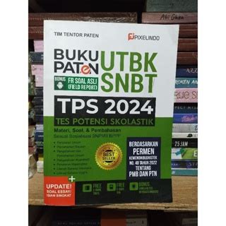 Jual Buku Paten Utbk Snbt Tps Tes Skolastik Snbt Shopee