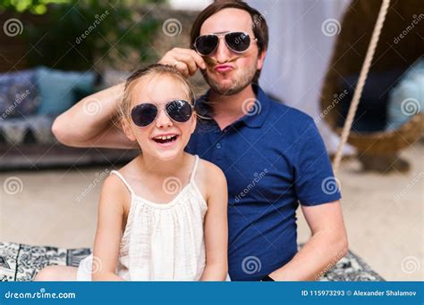 Father And Daughter Laughing Stock Image Image Of Authentic Adult