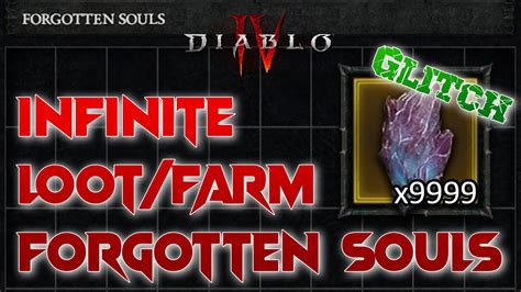 Infinite Loot Forgotten Souls Glitch Method Best Way To Farm