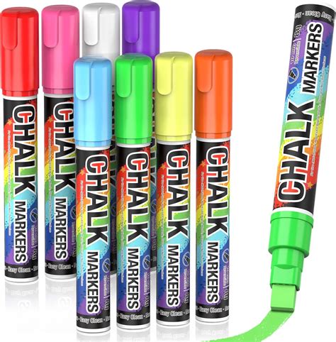 Jumbo Chalk Window Markers For Cars Glass Washable 8