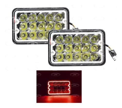 Par Faros Unidad X Led Con Aro Led Alta Y Baja H Env O Gratis