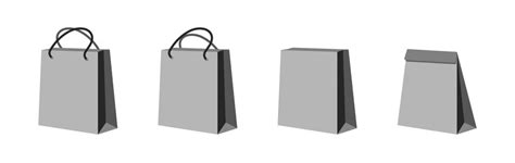 Premium Vector Paper Bag Vector Set Vector Illustration