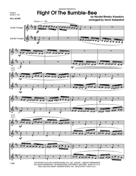 Flight Of The Bumblebee Sheet Music Easy : Korsakov Flight Of The ...