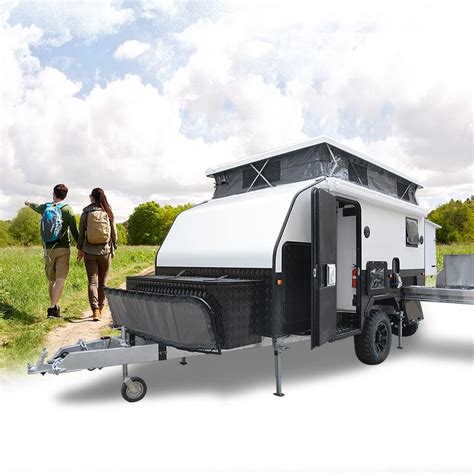 Australian Standard Off Road 13ft Pop Top Hybrid Caravan Camper Trailer With Shower And Toilet