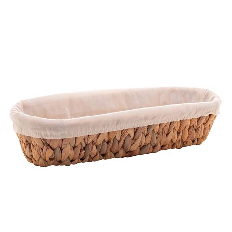 Cesta Oval De Fibra Natural Tecido 35cm X 13 5cm X 7cm