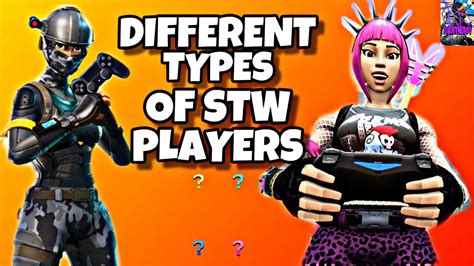 6 Different Types Of Fortnite Save The World Players Youtube