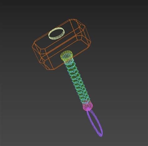 D Model Mjolnir Vr Ar Low Poly Cgtrader