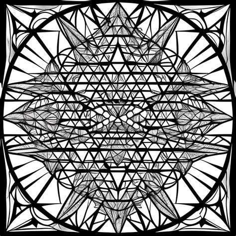 Dibujo Animado De Geometr A Sagrada Con Detalles Intrincados E