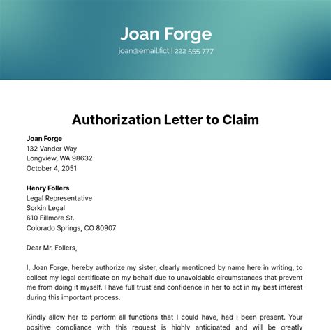 Authorisation Letter Sle Word Infoupdate Org