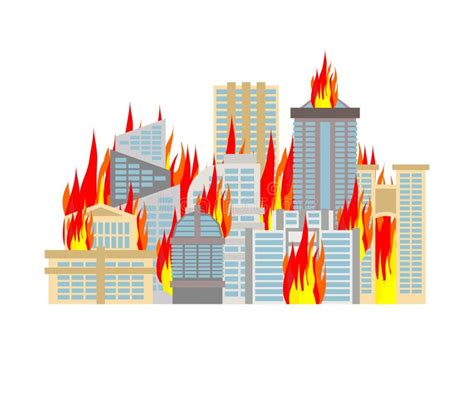 City On Fire Clipart