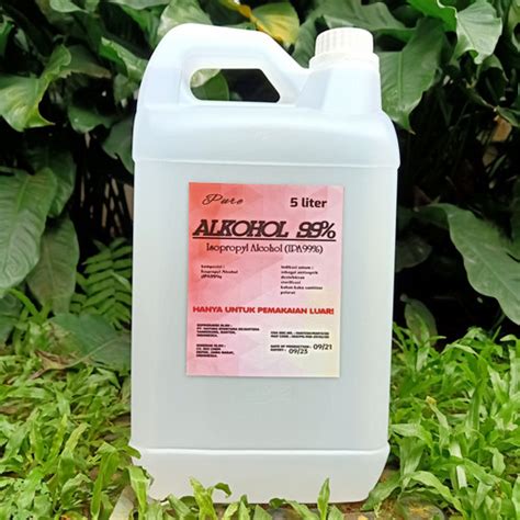 Jual Isopropyl Alcohol IPA 99 5 Liter Isopropil Alkohol 99 Kota