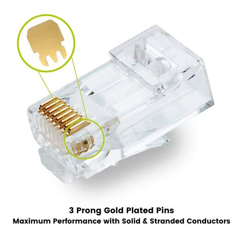 Cat6a Extra Large Rj45 Pass Through Connectors Unshielded Truecable