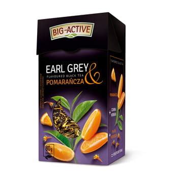 Big Active Herbata Czarna Earl Grey o smaku pomarańczy 80g Herbapol