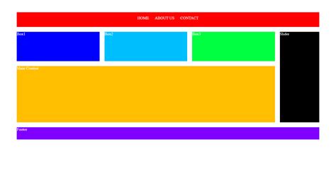 Grid Template Layout 3 (html5 / css3)