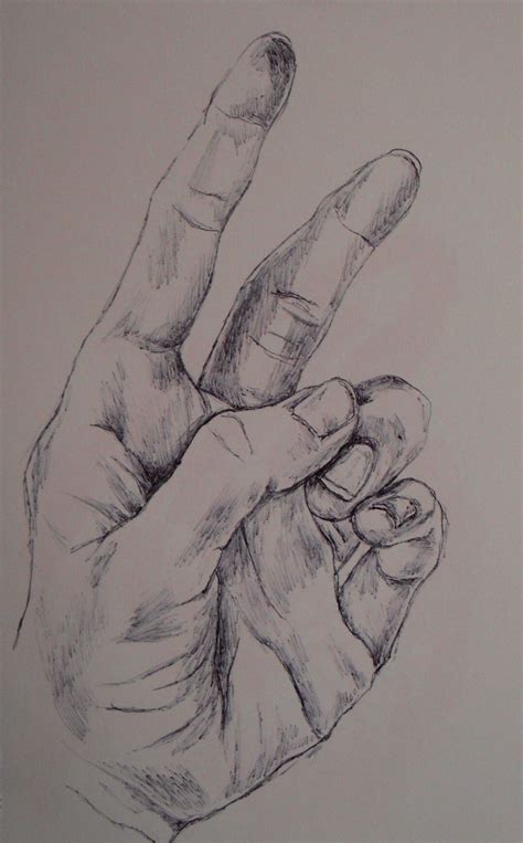 Left Hand Peace Sign Peace Sign Hand Peace Signs Pencil Sketch