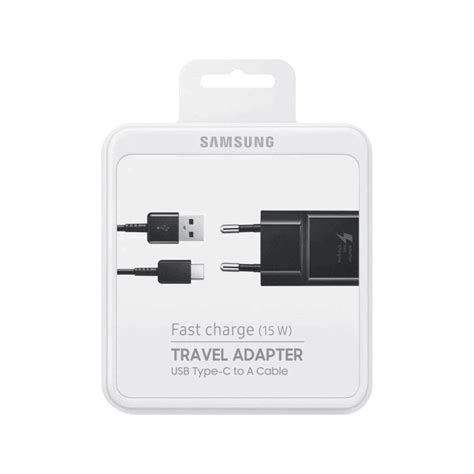 CARREGADOR SAMSUNG 15W FAST CHARGER TYPE C PRETO ORIGINAL