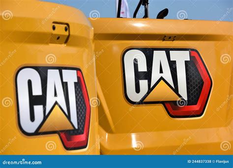 Caterpillar Heavy Duty Equipment Vehicle And Logo Editorial Image ...