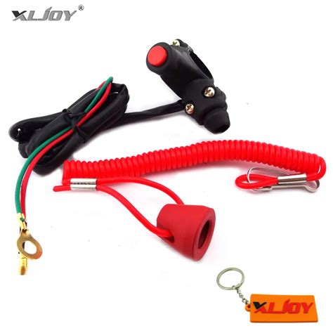 XLJOY Engine Kill Stop Tether Closed Safety Switch Push Button For