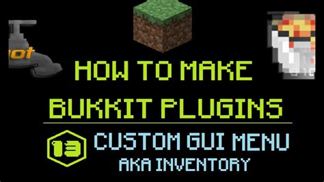 How To Make Bukkit Plugins Custom Gui Menus Aka Inventory Menus