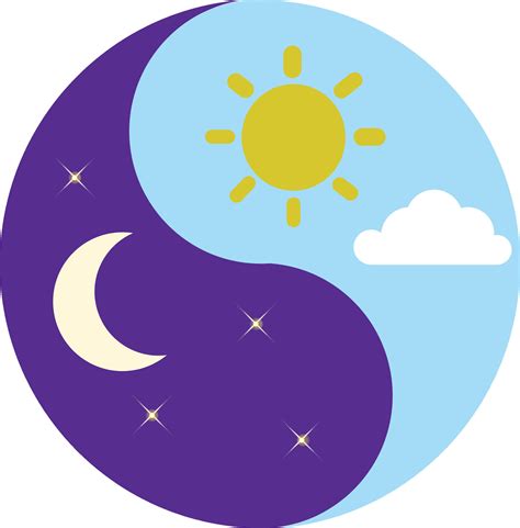 Yin Yang Day And Night 33237440 Vector Art At Vecteezy