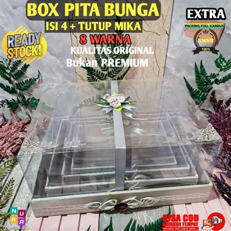 Jual Box Hantaran Seserahan Set Isi Lengkap Tutup Mika Kotak Mahar