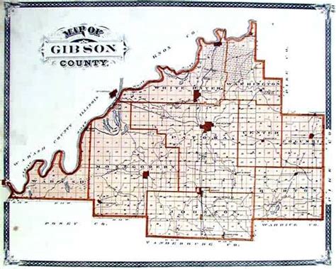 Map of Gibson County, Indiana - Art Source International