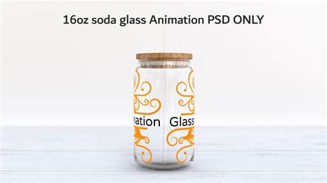 16oz Clear Soda Glass Tumbler Animation, Beer Tumbler Video Mockup ...