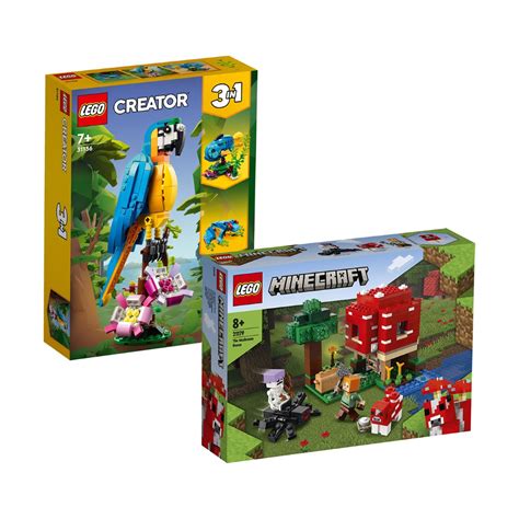 Lego Minecraft The Mushroom House Lego Creator Exotic Parrot