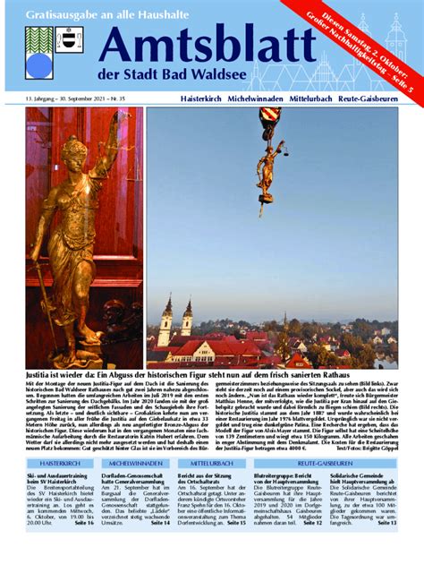 Ausf Llbar Online Amtsblatt Nr September Fax Email Drucken