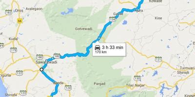 Mumbai goa highway map - Mumbai to goa highway map (Maharashtra - India)