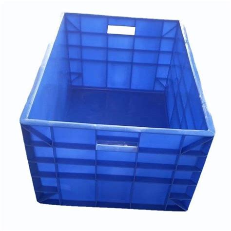 Rectangular Blue Plastic Crates Dimension 600X 400X 320 Mm At 450