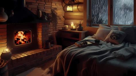 Cozy Cabins With Rain Sounds And Crackling Fireplaces For Sleeping