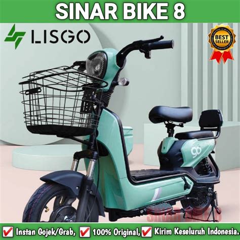 Jual Sepeda Listrik Lisgo Tunio Watt Electric E Bike Shopee Indonesia