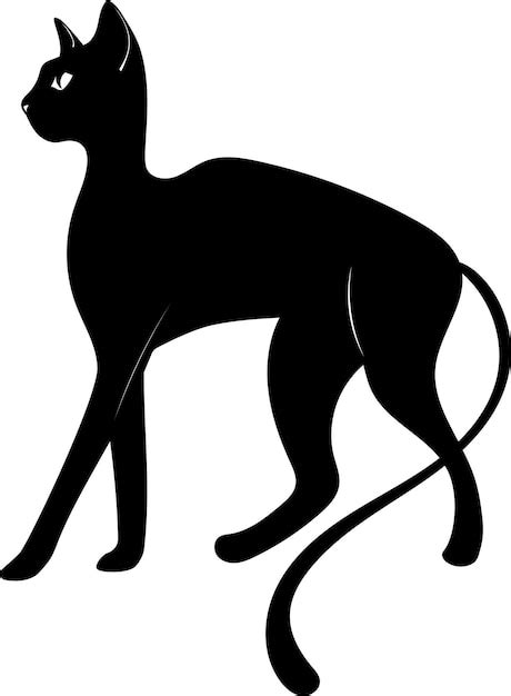 Sexy Cat Silhouette Vector