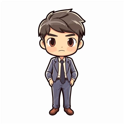 Premium Vector Young Business Man Cartoon Mascot Character Cartoon Icon Concept