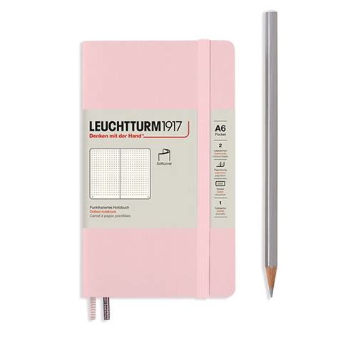 Notebook Pocket A Softcover Numbered Pages Powder Dotted