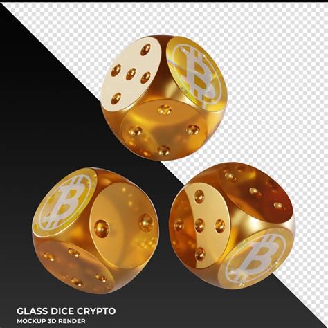 Premium PSD Dice Bitcoin Gold Btg Glass Dice Crypto 3d Icon