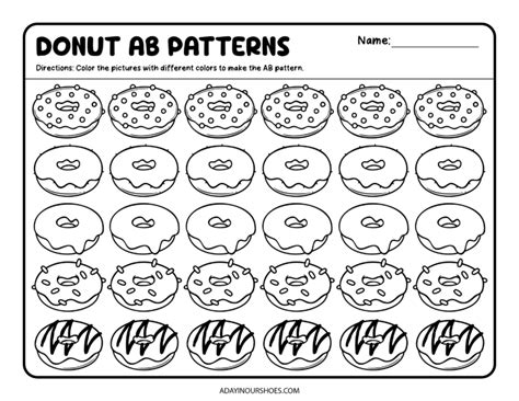 10 Free Math Pattern Worksheets for Kindergarten (PDF)