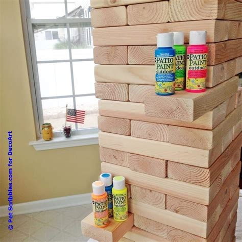 Diy Giant Outdoor Jenga Game Outdoor Jenga Yard Jenga Fun Outdoor