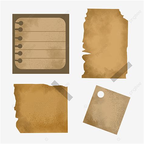 Definir Textura Grunge De Papel De Lbum De Recortes Vintage Png