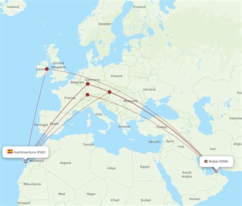 All Flight Routes From Dubai To Puerto Del Rosario DXB To FUE Flight