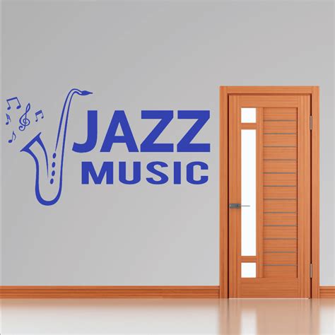 Sticker Mural Jazz Music Saxophone Zonestickers