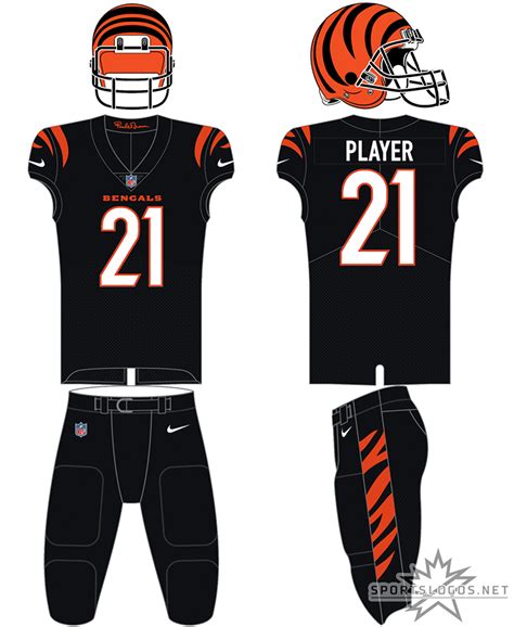 Cincinnati Bengals Uniform - Primary Dark Uniform - National Football ...