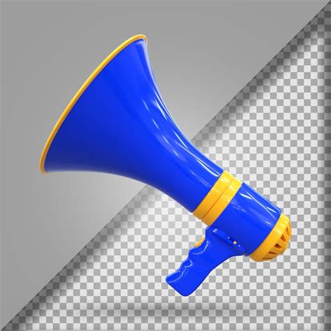 Premium PSD Loudspeaker Megaphone Scene 3d Icon 3d Render