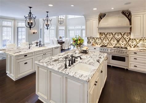 What are the best granite colors for white cabinets in modern kitchens