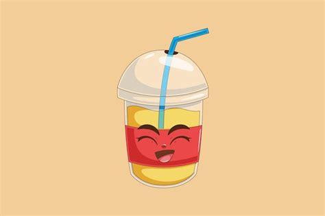 Premium Vector Cute Juice Character Design Illustration